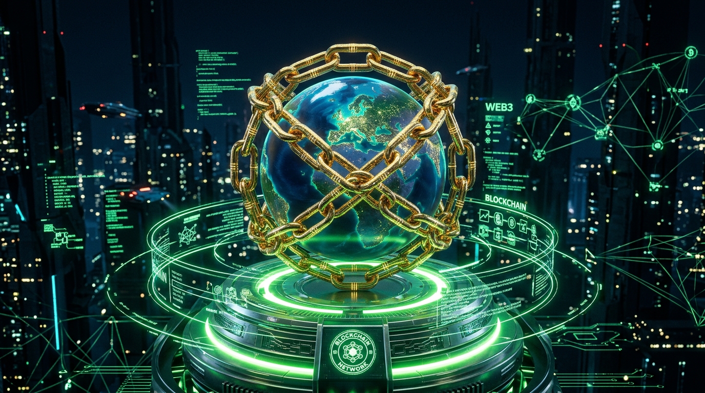 Future Chain Globe Network Visual